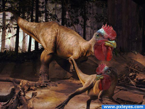 De-Evolution....DinoChicken photoshop picture